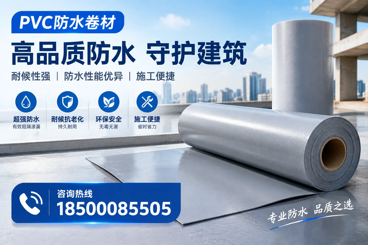 PVC防水卷材的防水效果评测，适合和田的科学依据